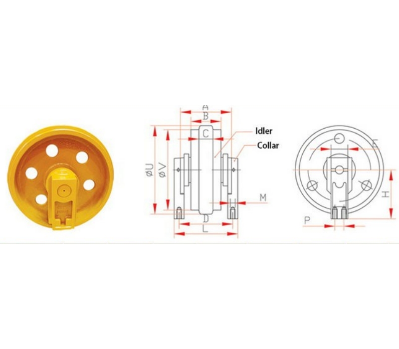 IDLER  list of sizes